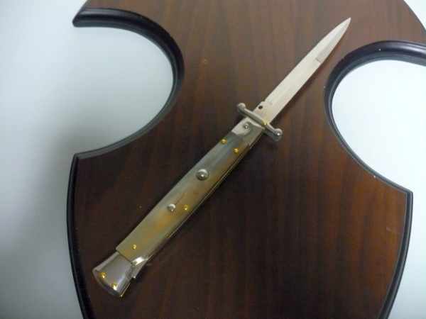 Swinguard Frank Beltrame - italian stiletto 28 cm - corno di bufalo brasiliano- lama baionetta FB 550/09 B - 8