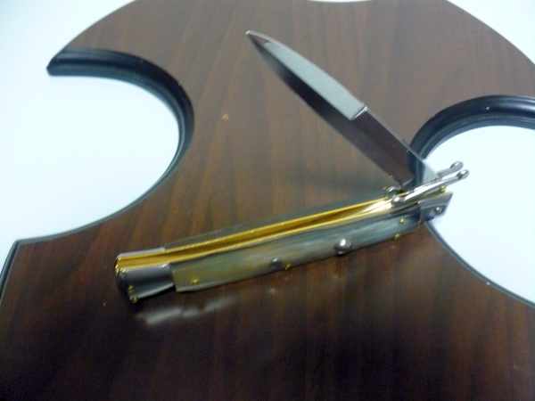 Swinguard Frank Beltrame - italian stiletto 28 cm - corno di bufalo brasiliano- lama baionetta FB 550/09 B - 8