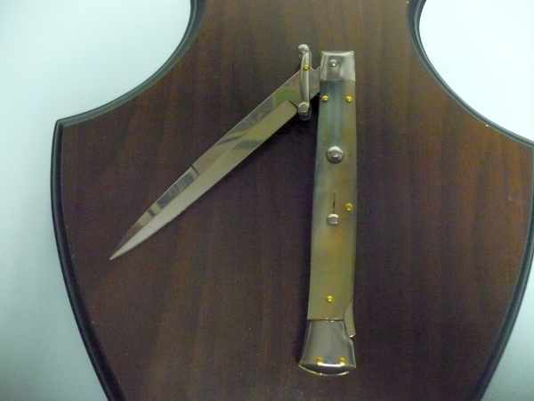 Swinguard Frank Beltrame - italian stiletto 28 cm - corno di bufalo brasiliano- lama baionetta FB 550/09 B - 8