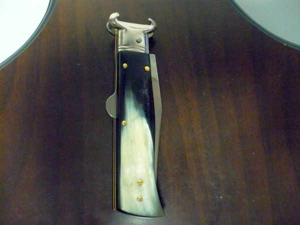 Famiglia Spadon - stiletto  calibro /20 - bufalo brasiliano - taglio classico clip point - 8