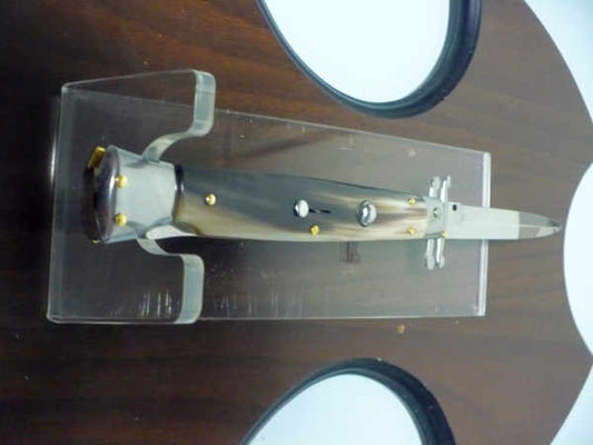Swinguard Frank Beltrame - italian stiletto 28 cm - punta di corno di bufalo chiaro - lama baionetta  FB 550/48 -2