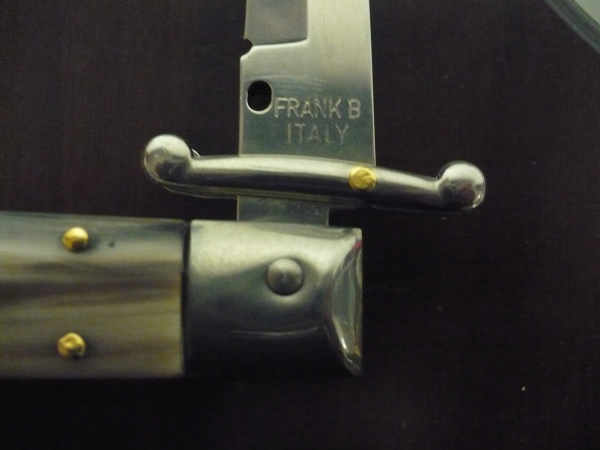 Swinguard Frank Beltrame - italian stiletto 28 cm - punta di corno di bufalo chiaro - lama baionetta  FB 550/48 -2