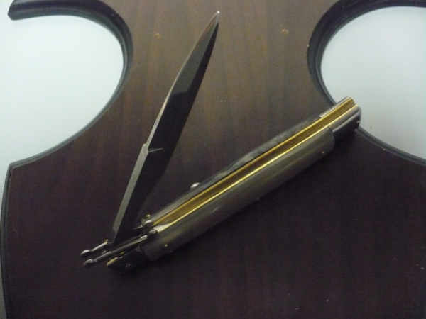 Swinguard Frank Beltrame - italian stiletto 28 cm - punta di corno di bufalo chiaro - lama baionetta  FB 550/48 -2