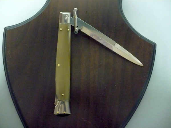 Swinguard Frank Beltrame - italian stiletto 28 cm - punta di corno di bufalo chiaro - lama baionetta  FB 550/48 -2
