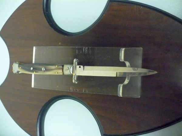 Swinguard Frank Beltrame - italian stiletto 28 cm - punta di corno di bufalo chiaro - lama baionetta  FB 550/48 -2