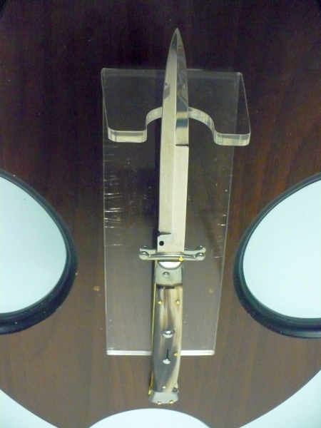 Swinguard Frank Beltrame - italian stiletto 28 cm - punta di corno di bufalo chiaro - lama baionetta  FB 550/48 -2