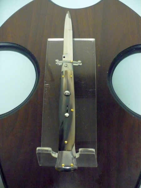 Swinguard Frank Beltrame - italian stiletto 28 cm - punta di corno di bufalo chiaro - lama baionetta  FB 550/48 -2
