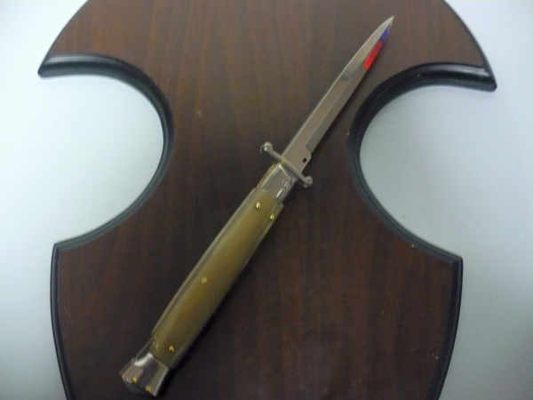 Swinguard Frank Beltrame - italian stiletto 28 cm - punta di corno di bufalo chiaro - lama baionetta  FB 550/48 -2