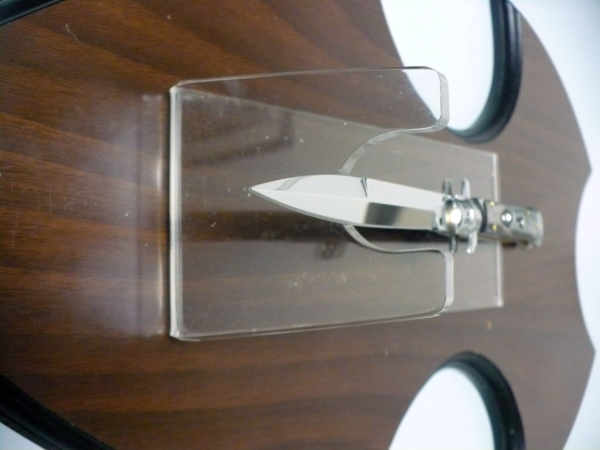 Frank Beltrame , italian stiletto , pugnale - 28 cm , corno di bufalo scuro, lama baionetta, modello FB 28/58B- 9