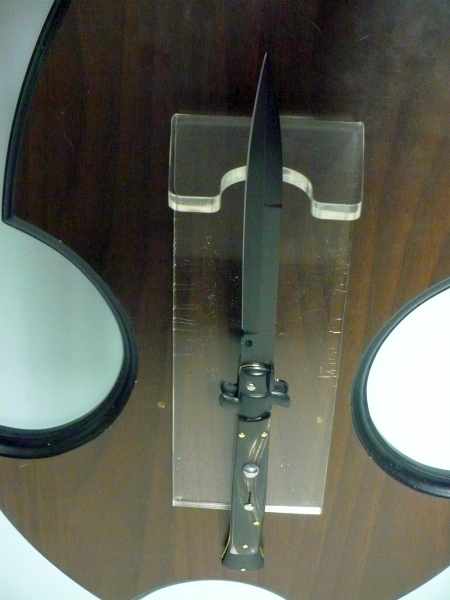 Frank Beltrame , italian stiletto , pugnale - 28 cm , corno di bufalo scuro,baionetta teflonata nero, modello FB 28/58B - 9