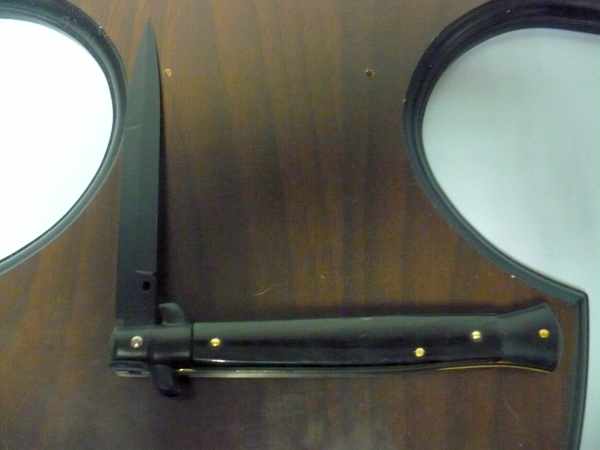 Frank Beltrame , italian stiletto , pugnale - 28 cm , corno di bufalo scuro,baionetta teflonata nero, modello FB 28/58B - 9