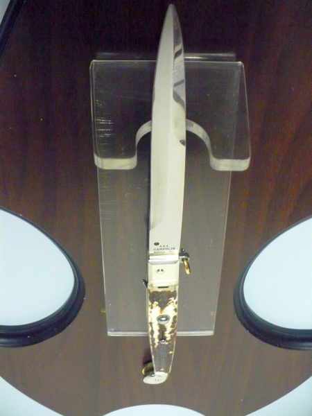 Siciliano A.G.A. Campolin- sicilian fighting - italian stiletto 30 cm - corno di cervo / deer horn - 9