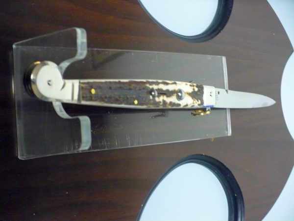 Siciliano A.G.A. Campolin- sicilian fighting - italian stiletto 30 cm - corno di cervo / deer horn - 9