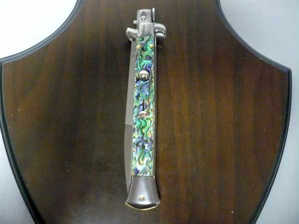 Frank Beltrame - italian stiletto -28 cm, abalone - lama baionetta - modello FB 28 /96B