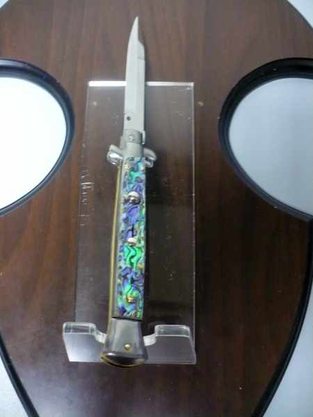 Frank Beltrame - italian stiletto -28 cm, abalone - lama baionetta - modello FB 28 /96B