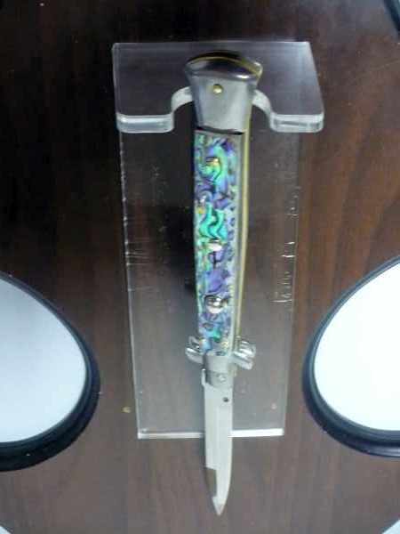 Frank Beltrame - italian stiletto -28 cm, abalone - lama baionetta - modello FB 28 /96B