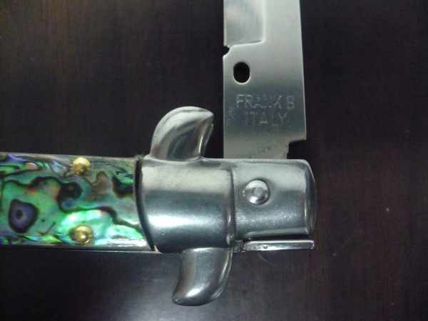 Frank Beltrame - italian stiletto -28 cm, abalone - lama baionetta - modello FB 28 /96B