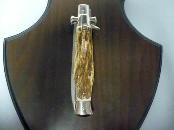 Black Widow  A.G.A. Campolin - italian stiletto 28 cm con guardia a croce maltese -cervo / deer