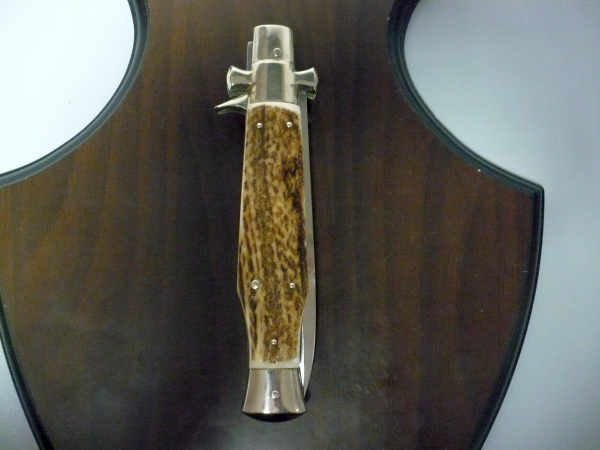 Black Widow  A.G.A. Campolin - italian stiletto 28 cm con guardia a croce maltese -cervo / deer