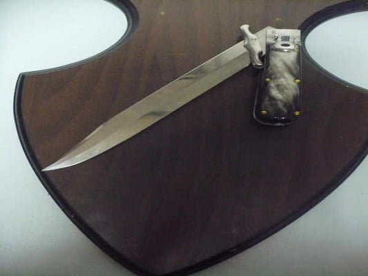 A.G.A.Campolin - Wild boar knife , pugnale- 30 cm , taglio cliassico clip piont - corno di bufalo / buffalo horn