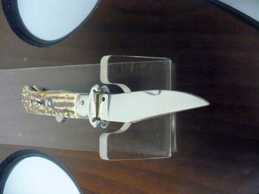 Famiglia Spadon - stiletto  calibro /20 - corno di cervo / deer horn - taglio classico clip point - 7