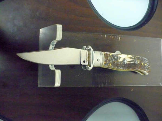 Famiglia Spadon - stiletto  calibro /20 - corno di cervo / deer horn - taglio classico clip point - 6