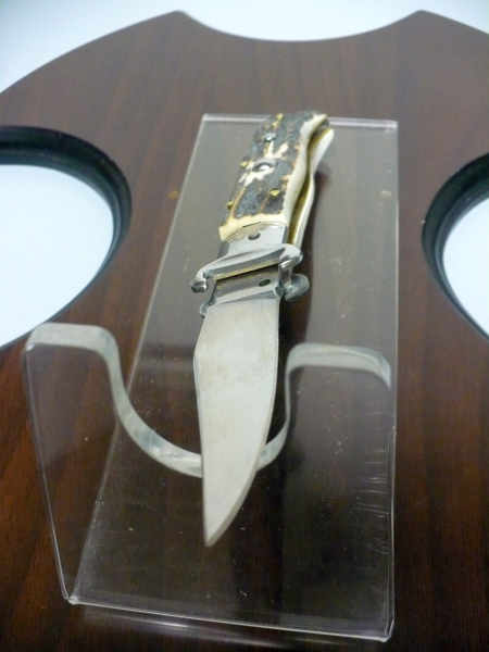 Famiglia Spadon - italian stiletto  calibro /20 - corno di cervo / deer horn -taglio classico clip point - 8