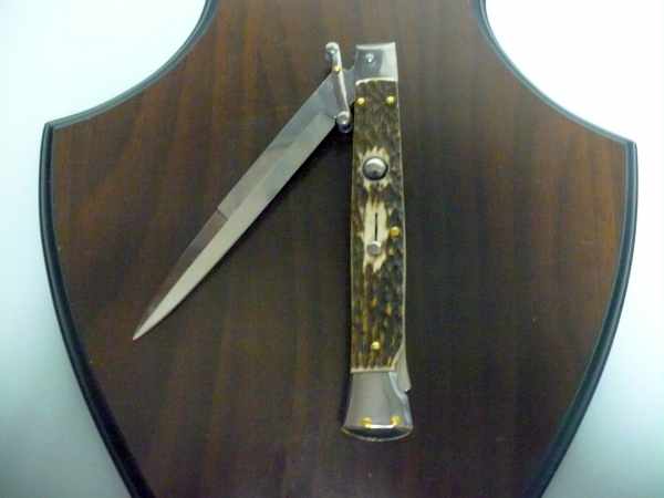 Swinguard Frank Beltrame - italian stiletto 28 cm - corno di cervo / deer horn -  FB 550/63B - 2