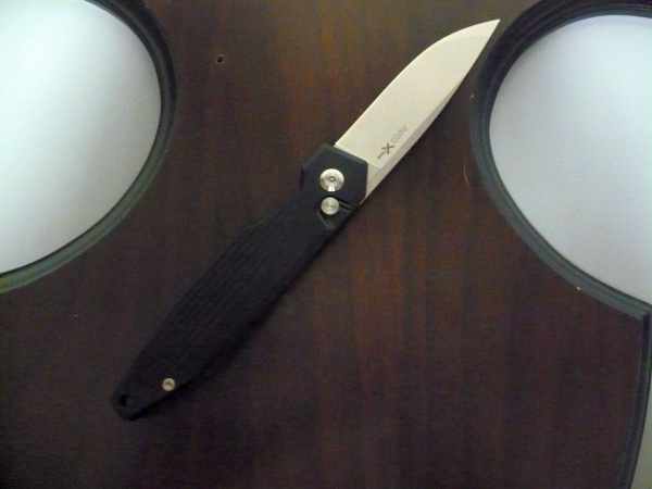 Dandy- italian stiletto, coltello a scatto, 19,50 cm- AKC X-treme ,lama taglio classico clip point, alluminio aeronautico anodizzato nero