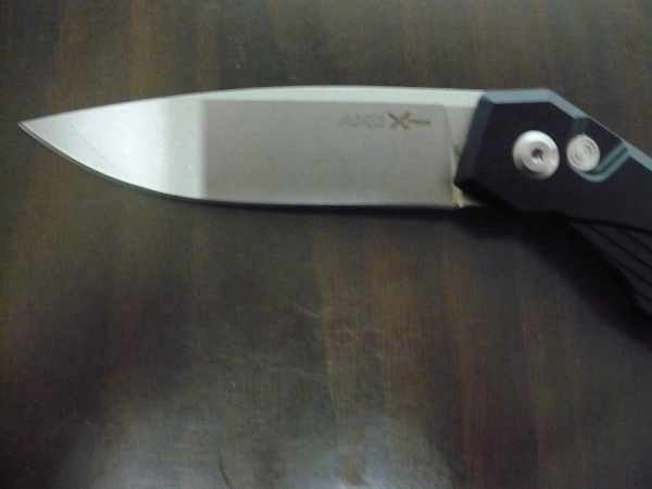 Dandy- italian stiletto, coltello a scatto, 19,50 cm- AKC X-treme ,lama taglio classico clip point, alluminio aeronautico anodizzato nero