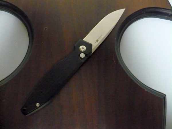 Dandy- italian stiletto, coltello a scatto, 19,50 cm- AKC X-treme ,lama taglio classico clip point, alluminio aeronautico anodizzato nero