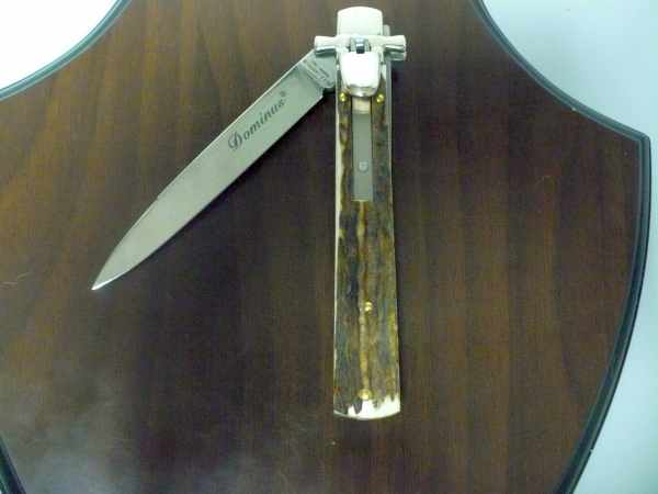 Dominus A.G.A. Campolin "The Lord"- italian stiletto 23 cm - corno di cervo / deer horn