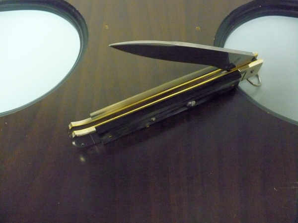 Famiglia Spadon - stiletto  falcon /28 - bufalo brasiliano - lama a swedge vecchio stile - 5