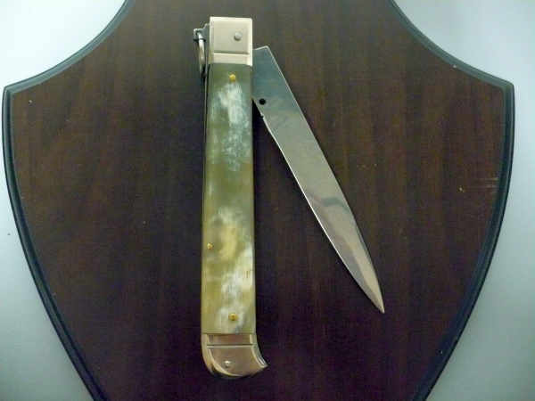 Famiglia Spadon - stiletto  falcon /28 - bufalo brasiliano - lama a swedge vecchio stile - 5