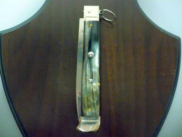 Famiglia Spadon - stiletto  falcon /28 - bufalo brasiliano - lama a swedge vecchio stile - 5
