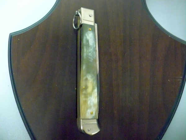 Famiglia Spadon - stiletto  falcon /28 - bufalo brasiliano - lama a swedge vecchio stile - 5