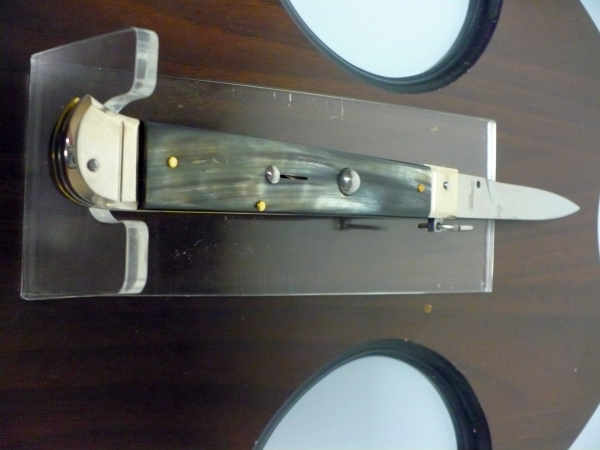 Famiglia Spadon - stiletto  falcon /28 - bufalo brasiliano - lama a swedge vecchio stile - 5