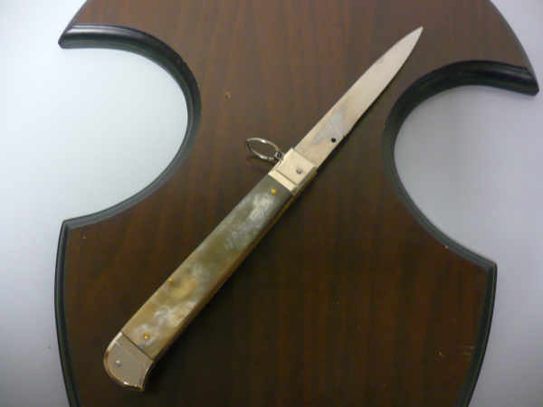Famiglia Spadon - stiletto  falcon /28 - bufalo brasiliano - lama a swedge vecchio stile - 5