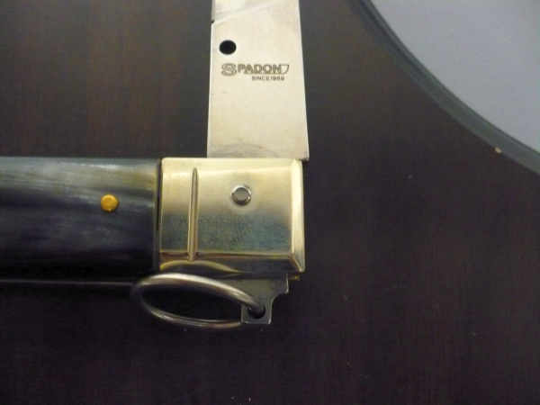 Famiglia Spadon - stiletto  falcon /28 - bufalo brasiliano - lama a swedge vecchio stile - 5