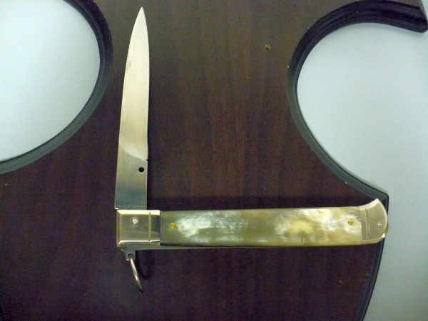 Famiglia Spadon - stiletto  falcon /28 - bufalo brasiliano - lama a swedge vecchio stile - 5