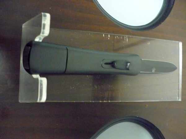 Italian stiletto frontale  coltellerie artigianali Maniago - 20 cm - ergonomica, lama dagger teflonata nero