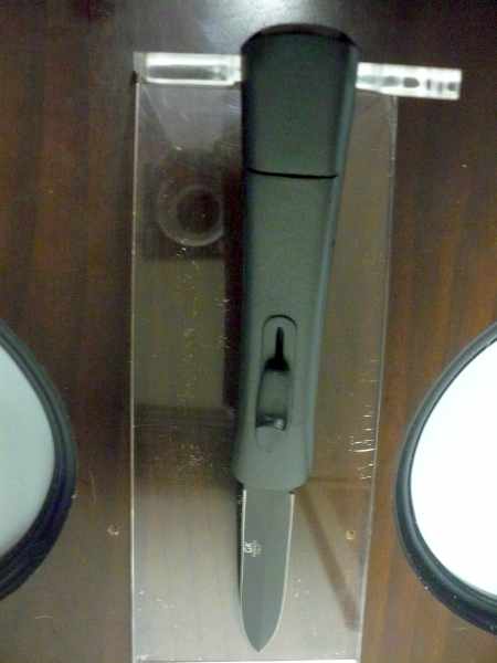 Italian stiletto frontale  coltellerie artigianali Maniago - 20 cm - ergonomica, lama dagger teflonata nero