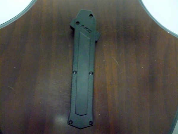Coltello frontale teflonato nero - F16 OTF - 20,50 cm - lama baionetta - AKC World knife - 5