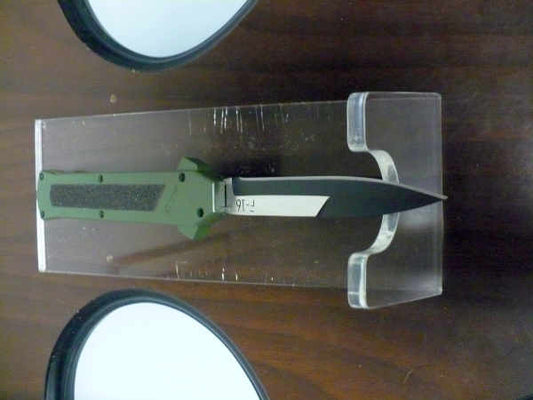 Coltello frontale teflonato nero - F16 OTF - 20,50 cm - lama baionetta - AKC World knife - 5
