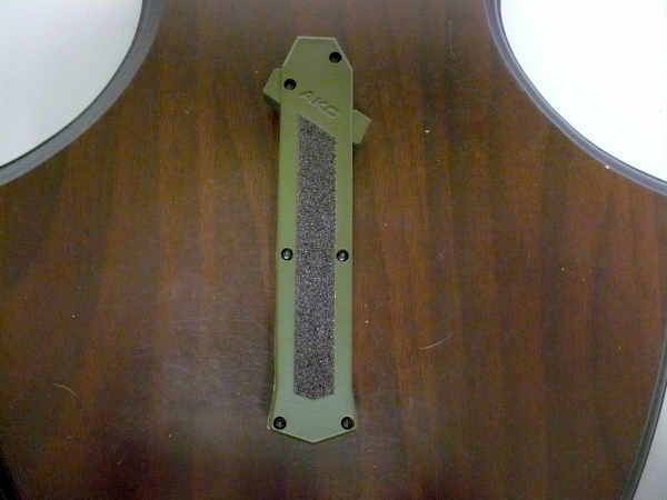 Coltello frontale teflonato nero - F16 OTF - 20,50 cm - lama baionetta - AKC World knife - 5