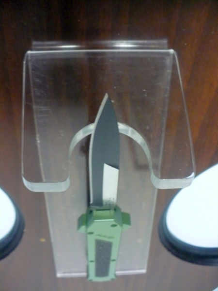 Coltello frontale teflonato nero - F16 OTF - 20,50 cm - lama baionetta - AKC World knife - 5