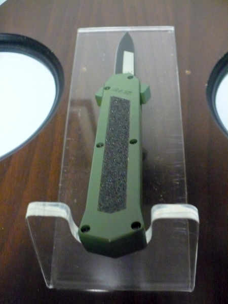 Coltello frontale teflonato nero - F16 OTF - 20,50 cm - lama baionetta - AKC World knife - 5