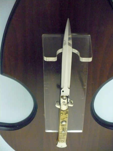 Frank Beltrame , italian stiletto trench - 28 cm , corno di ariete - lama dagger robusta da 5,5 mm, modello FB 28/89D