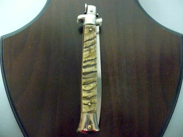 Frank Beltrame , italian stiletto trench - 28 cm , corno di ariete - lama dagger robusta da 5,5 mm, modello FB 28/89D