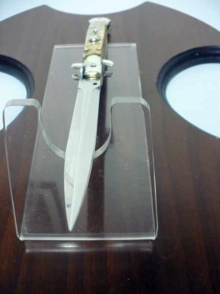 Frank Beltrame , italian stiletto trench - 28 cm , corno di ariete - lama dagger robusta da 5,5 mm, modello FB 28/89D